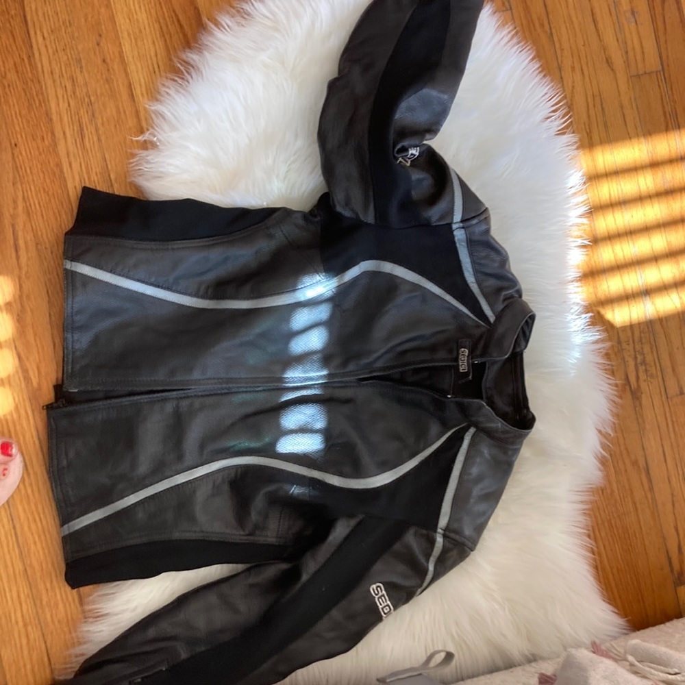 Beautiful motorcycle leather  jacket .